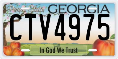 GA license plate CTV4975