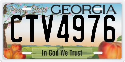 GA license plate CTV4976