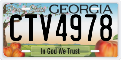 GA license plate CTV4978