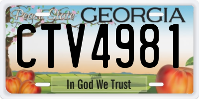 GA license plate CTV4981