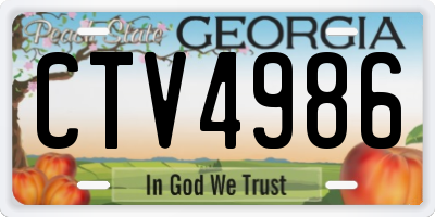 GA license plate CTV4986