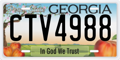 GA license plate CTV4988