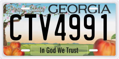 GA license plate CTV4991