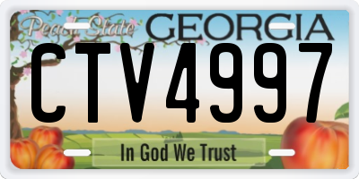 GA license plate CTV4997