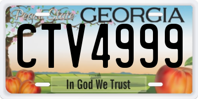 GA license plate CTV4999