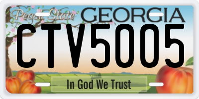 GA license plate CTV5005