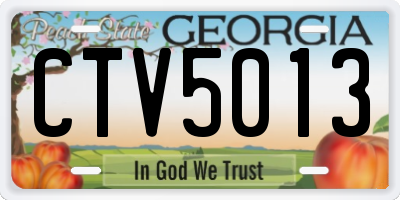 GA license plate CTV5013