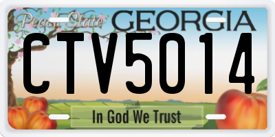 GA license plate CTV5014