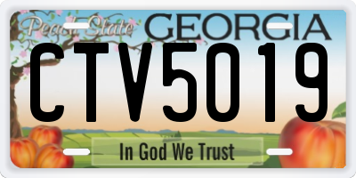 GA license plate CTV5019