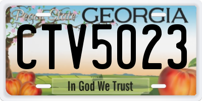 GA license plate CTV5023