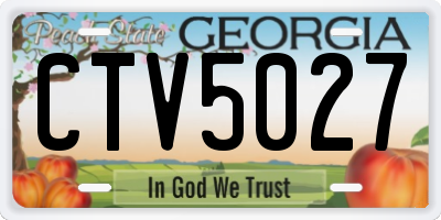 GA license plate CTV5027
