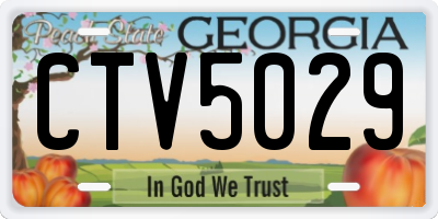 GA license plate CTV5029