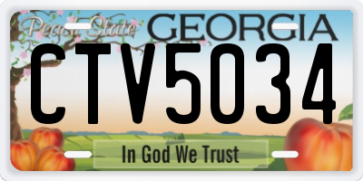GA license plate CTV5034
