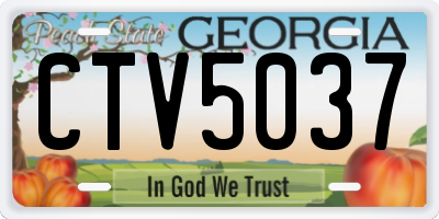 GA license plate CTV5037