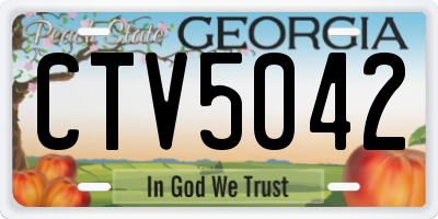GA license plate CTV5042