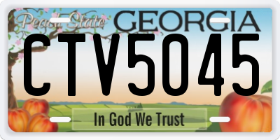 GA license plate CTV5045