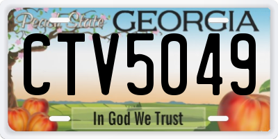 GA license plate CTV5049