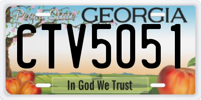 GA license plate CTV5051