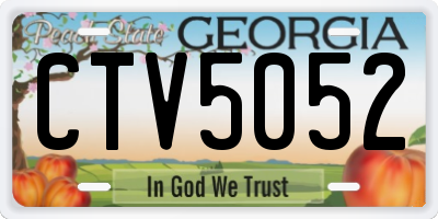 GA license plate CTV5052