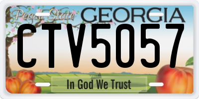 GA license plate CTV5057
