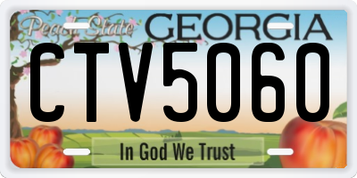 GA license plate CTV5060