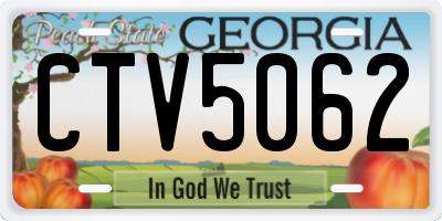 GA license plate CTV5062
