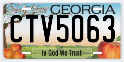 GA license plate CTV5063