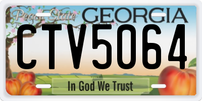 GA license plate CTV5064