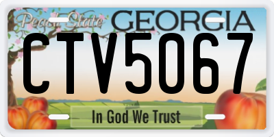 GA license plate CTV5067