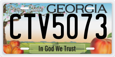 GA license plate CTV5073