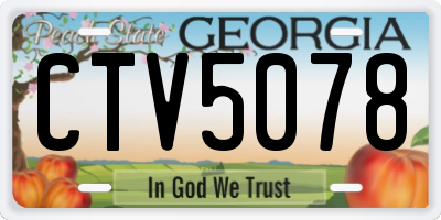 GA license plate CTV5078