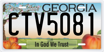 GA license plate CTV5081