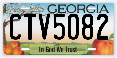 GA license plate CTV5082