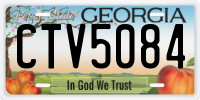 GA license plate CTV5084