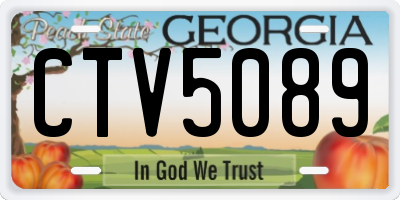 GA license plate CTV5089