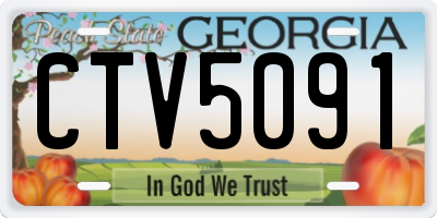 GA license plate CTV5091
