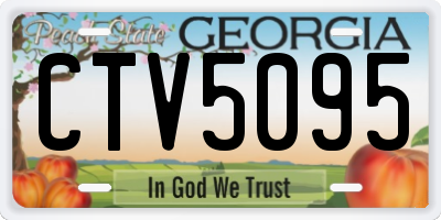 GA license plate CTV5095
