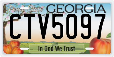 GA license plate CTV5097