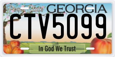 GA license plate CTV5099