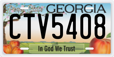 GA license plate CTV5408