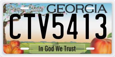 GA license plate CTV5413