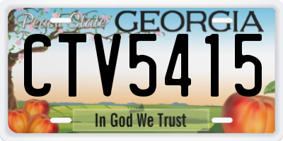 GA license plate CTV5415