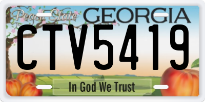 GA license plate CTV5419