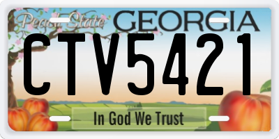 GA license plate CTV5421