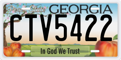 GA license plate CTV5422