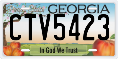 GA license plate CTV5423