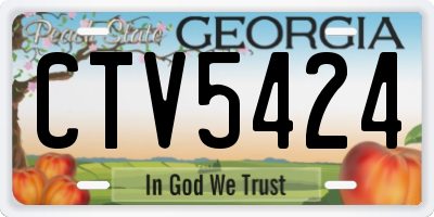 GA license plate CTV5424