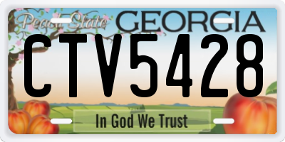 GA license plate CTV5428