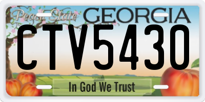 GA license plate CTV5430
