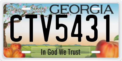 GA license plate CTV5431